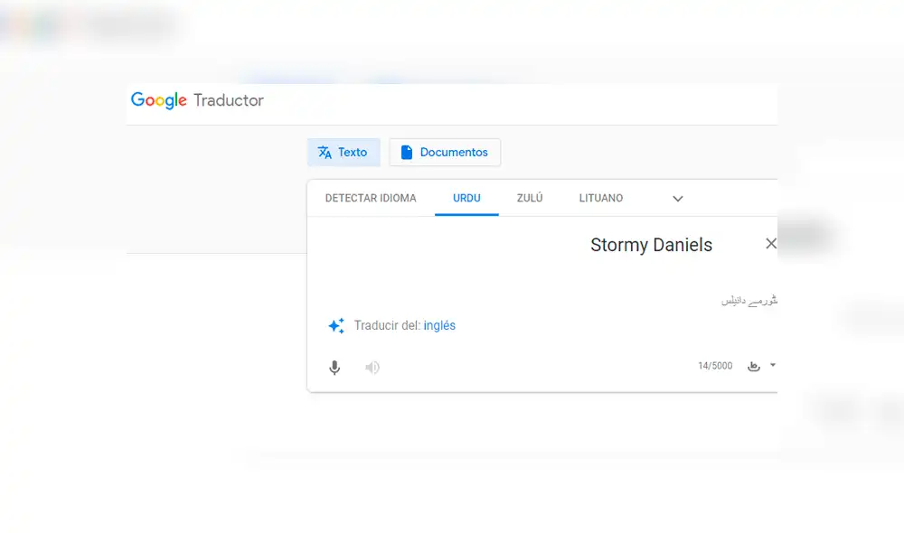 Google Translate: escribe 'Stormy Daniels' y se lleva tremenda sorpresa con el resultado [FOTOS]