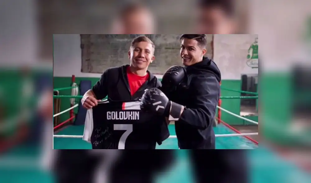 Cristiano Ronaldo y Gennady Golovkin comparten su pasión por el boxeo. Foto: DAZN Cristiano Ronaldo y Gennady Golovkin comparten su pasión por el boxeo. Foto: DAZN