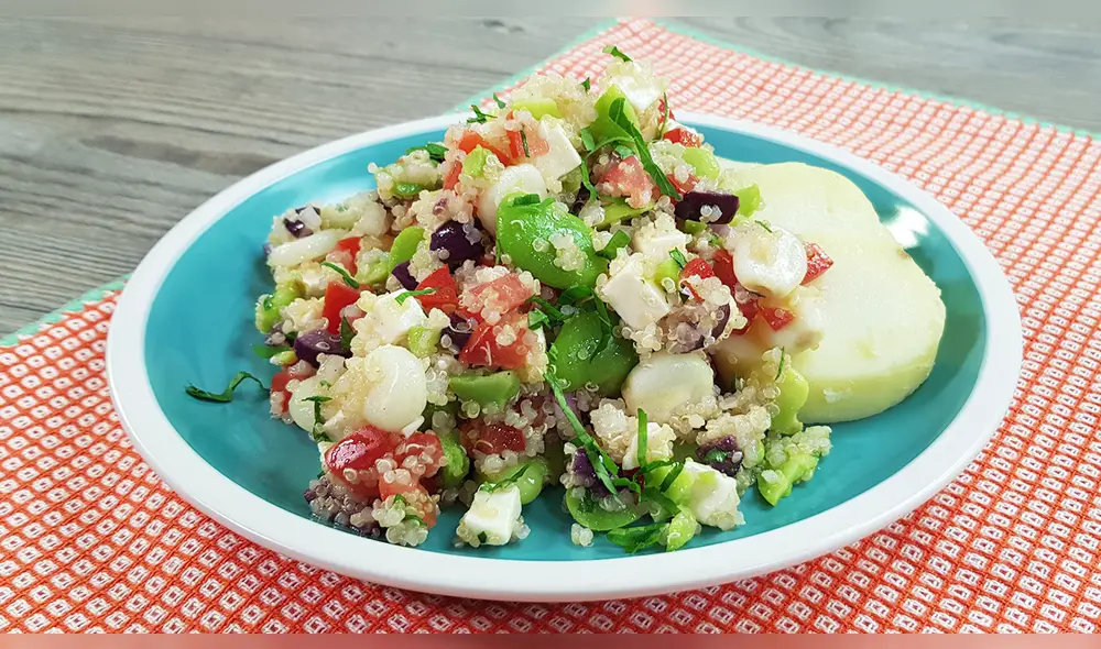 Receta del Solterito de quinua. Buenazo!