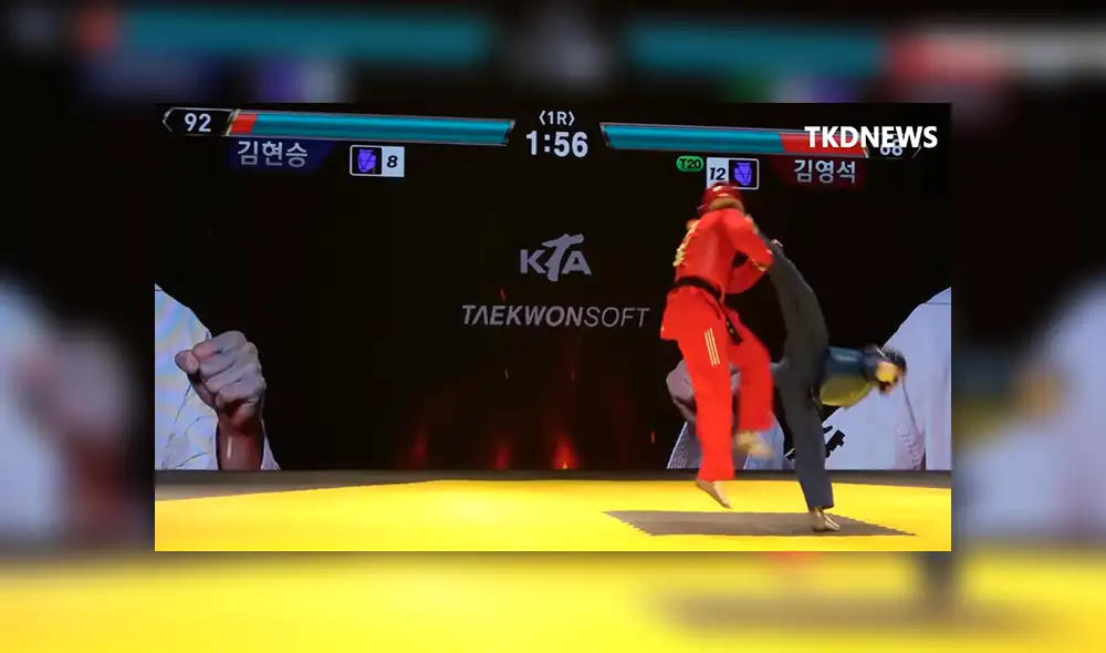 Cuando uno de los peleadores logra golpear al contrincante, se verá reflejado en la barra de salud.