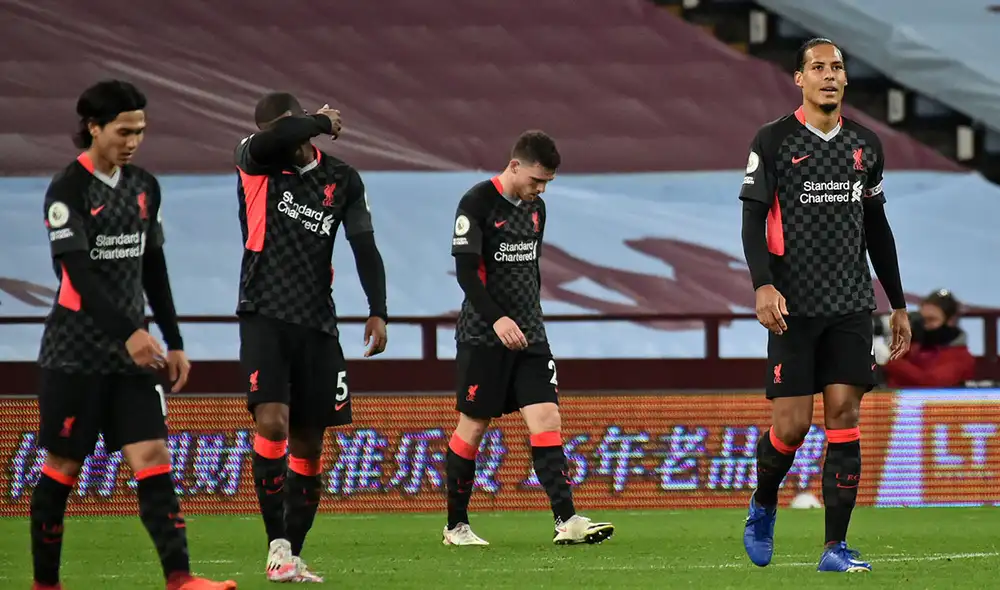 Liverpool recibió 7 del Aston Villa por la jornada 4 de Premier League 2020-21. Foto: AFP. Liverpool recibió 7 del Aston Villa por la jornada 4 de Premier League 2020-21. Foto: AFP.