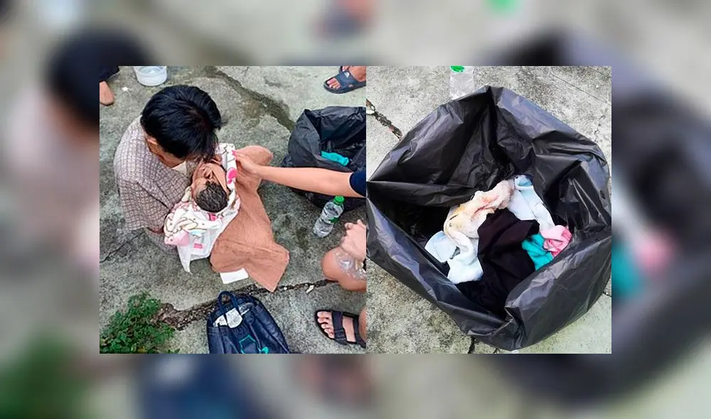 Bebé fue halaldo dentro de una bolsa de basura: Foto Composición. Bebé fue halaldo dentro de una bolsa de basura: Foto Composición.