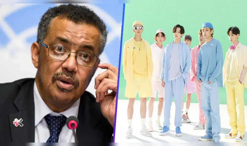 Los mensajes que envió el presidente de la OMS a los miembros de BTS. Créditos: Big Hit