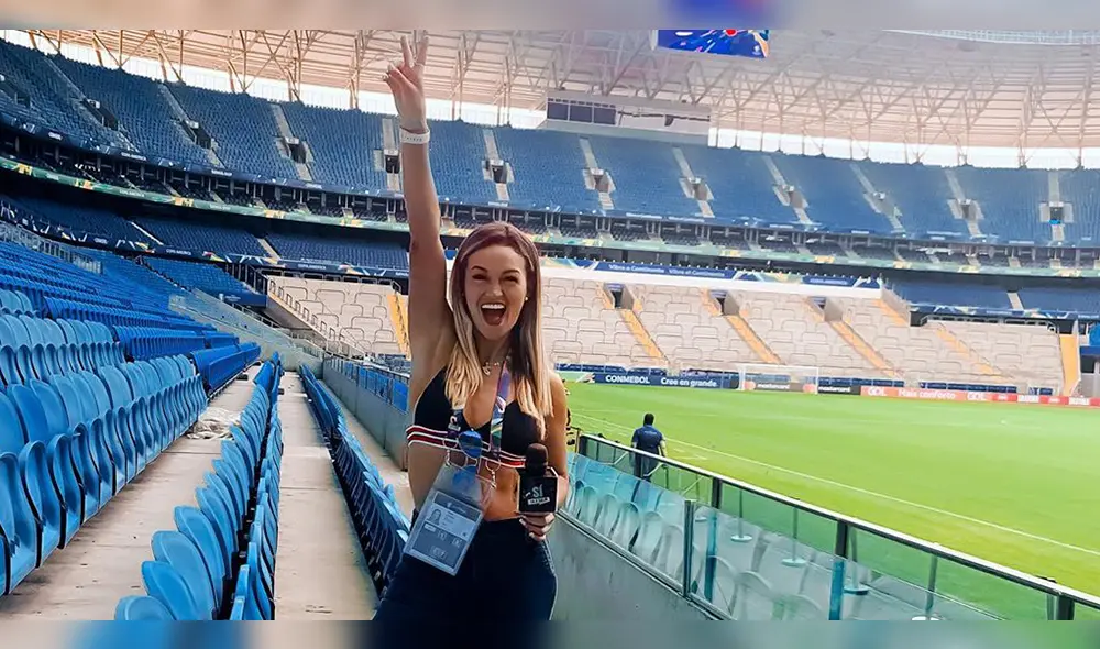 Angie Arizaga recibe crueles comentarios del público por cubrir la Copa América 2019