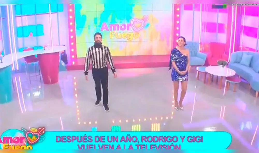 Rodrigo González y Gigi Mitre volvieron a la conducción con Amor y fuego, por Willax. Foto: captura Willax