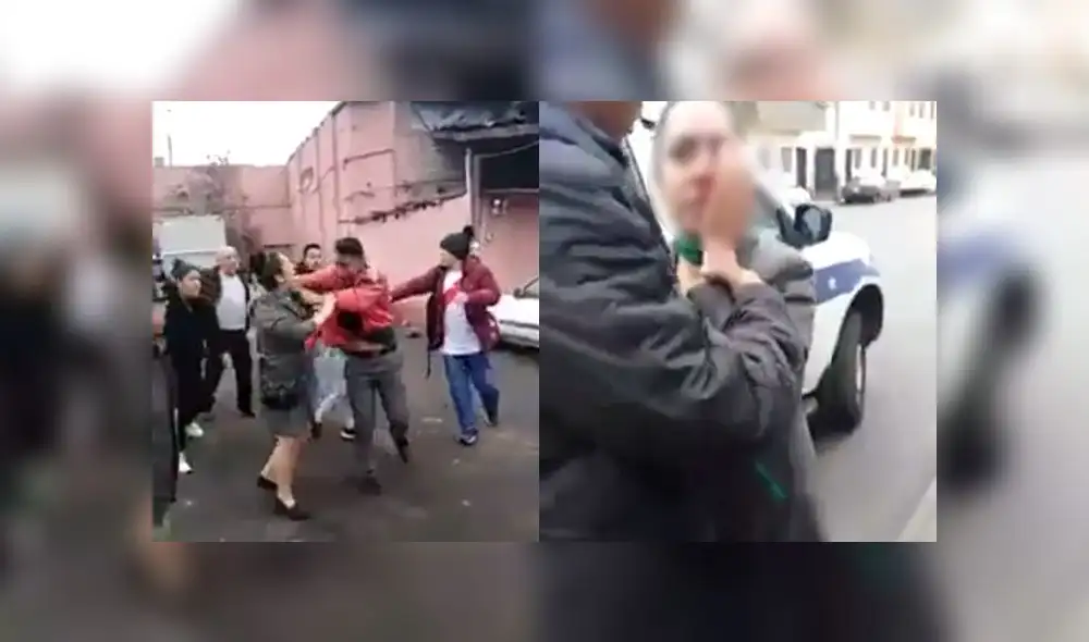Compañeros de víctima y testigos ayudaron a alejar a agresor, quien huyó al notar la presencia de serenos. (Foto: Captura de video / Facebook Buses Ruteros) Compañeros de víctima y testigos ayudaron a alejar a agresor, quien huyó al notar la presencia de serenos. (Foto: Captura de video / Facebook Buses Ruteros)