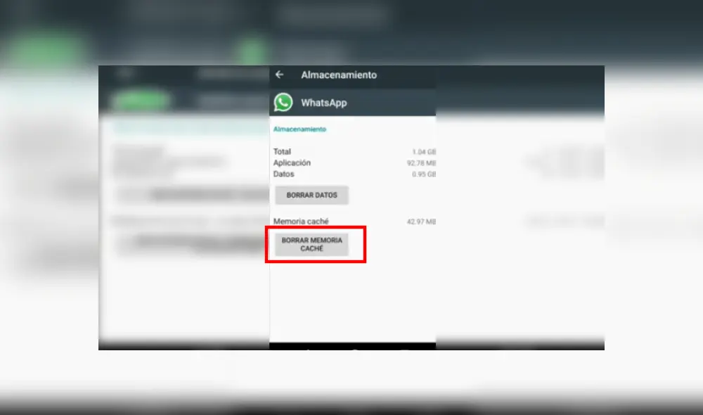 Borra la memoria caché.  Imagen: pc tutoriales