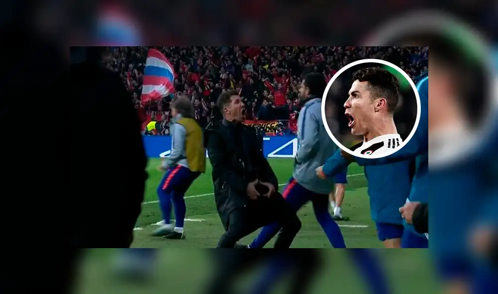 Cristiano Ronaldo imitó la polémica celebración de Simeone tras la eliminación del Atlético