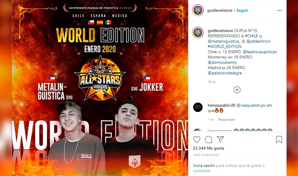 God Level 2020: Jokker y Metalinguística serán dupla para Chile God Level 2020: Jokker y Metalinguística serán dupla para Chile