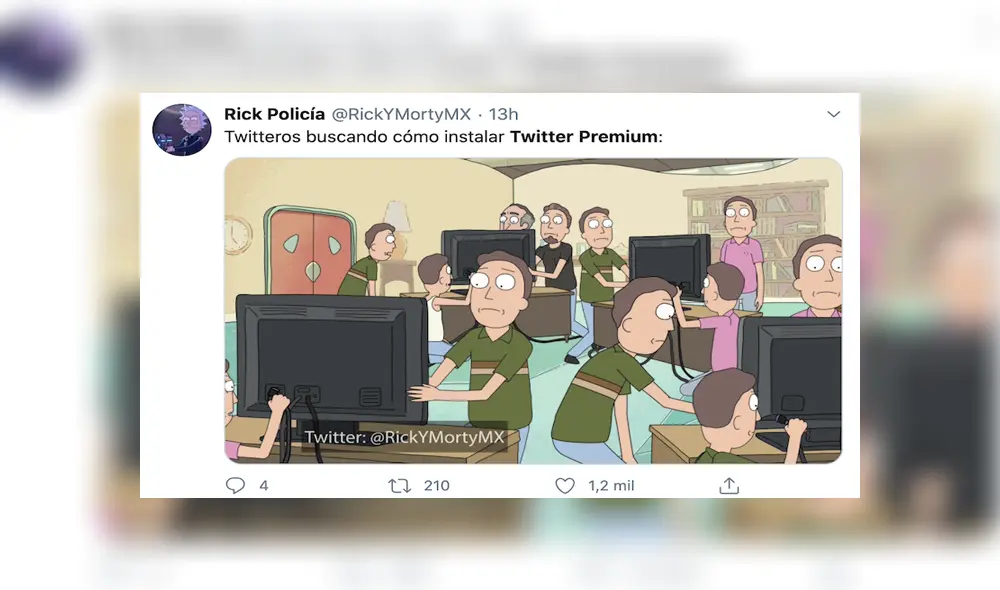 Desliza para ver los mejores memes de 'Twitter premium'. Foto: Captura.