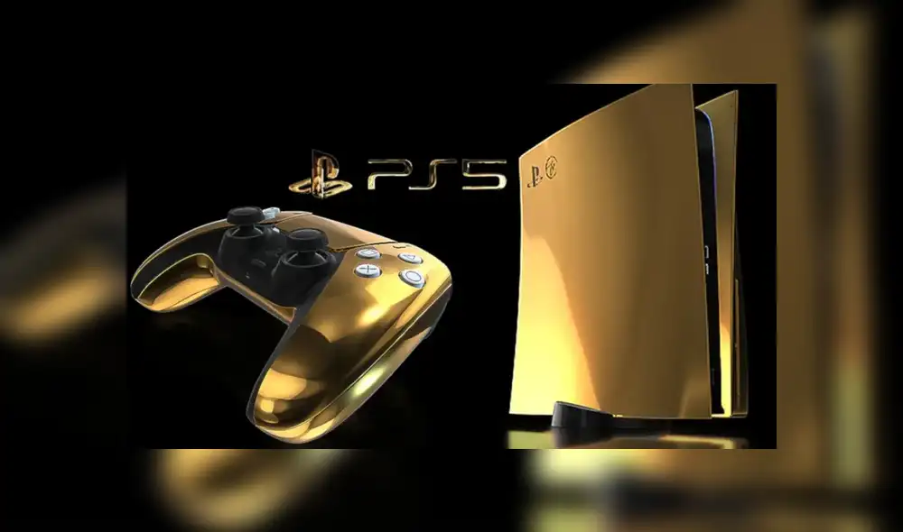 Desliza para ver cómo lucirá la PS5 en su versión bañada en oro. Foto: Truly Exquisite. Desliza para ver cómo lucirá la PS5 en su versión bañada en oro. Foto: Truly Exquisite.