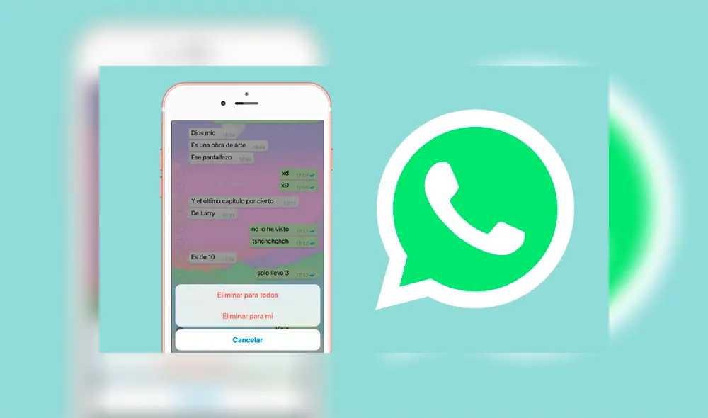 La opción "Eliminar para todos" no funciona en WhatsApp para iOS.