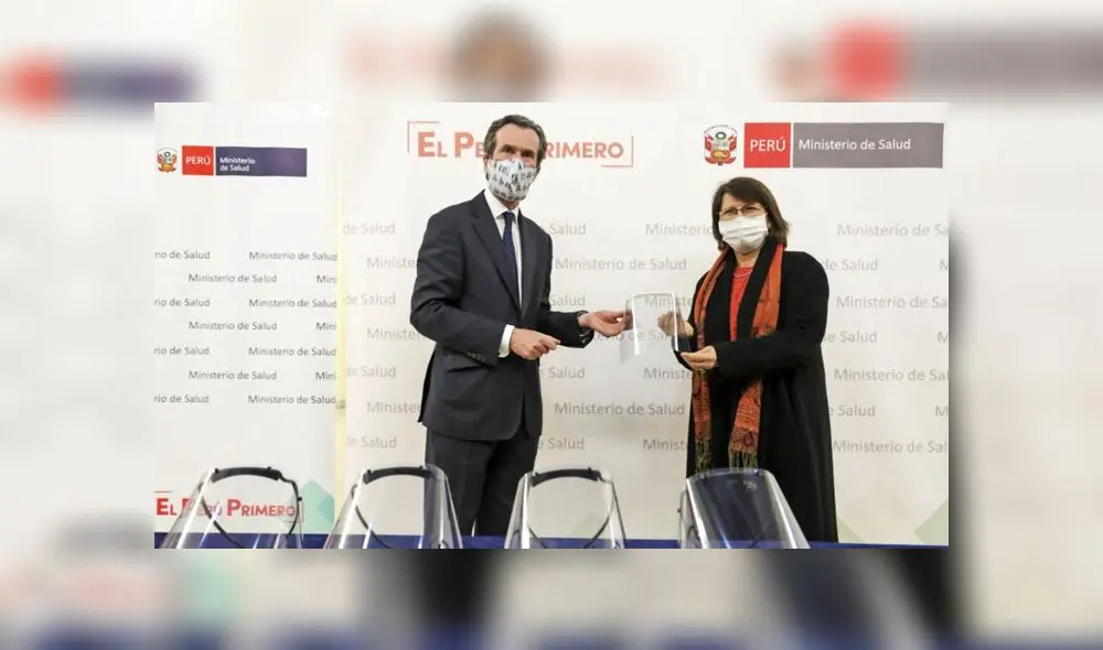 Francia envió protectores faciales para los profesionales de la salud. Créditos: Minsa. Francia envió protectores faciales para los profesionales de la salud. Créditos: Minsa.
