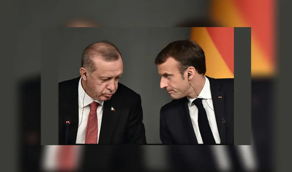 Recep Tayyip Erdogan, presidente turco, y Emmanuel Macron, mandatario francés.
