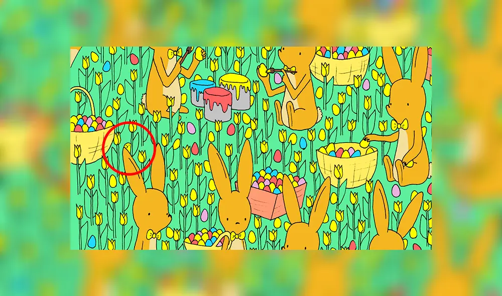 Facebook viral: halla al pollito escondido entre conejos de colores, el nuevo ‘reto visual’ que no podrás resolver