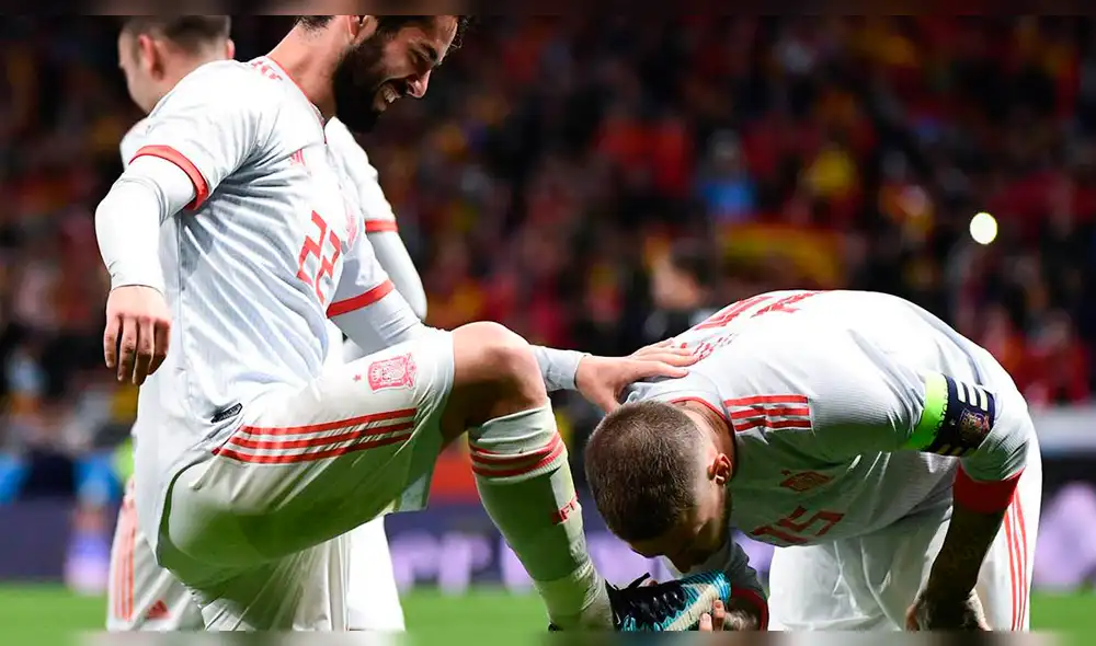 Argentina vs. España: Isco y su divertido gesto a Sergio Ramos tras anotar [VIDEO]