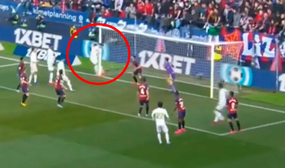 Gol de Sergio Ramos en el Real Madrid vs. Osasuna.