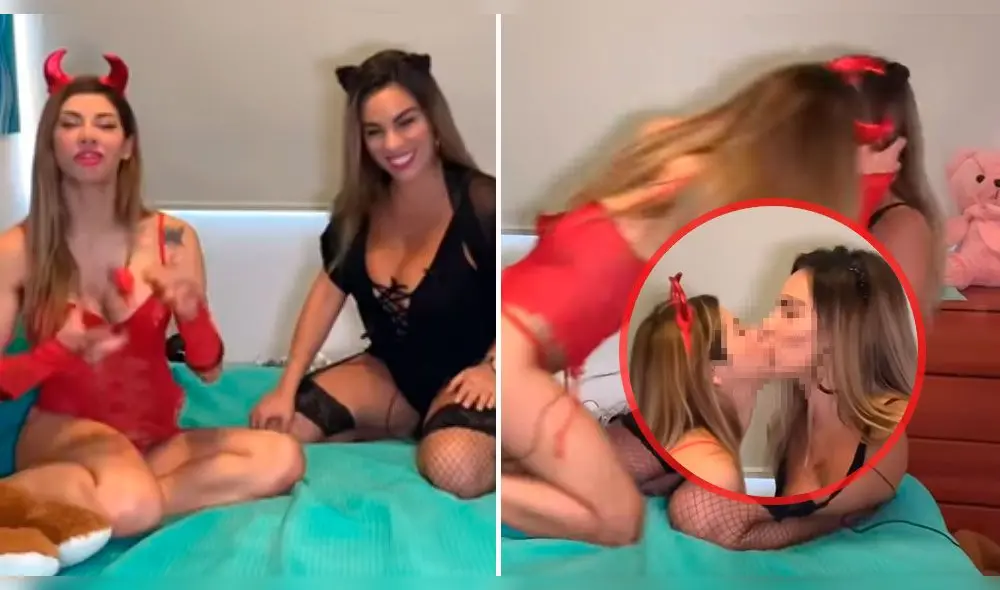 Las modelos aparecieron en lencería para realizar un atrevido reto. Las modelos aparecieron en lencería para realizar un atrevido reto.