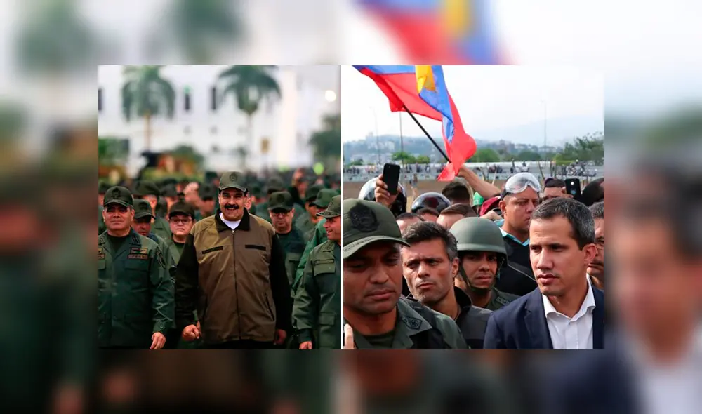 Juan Guaidó desafía a Maduro con marchas hacia cuarteles militares