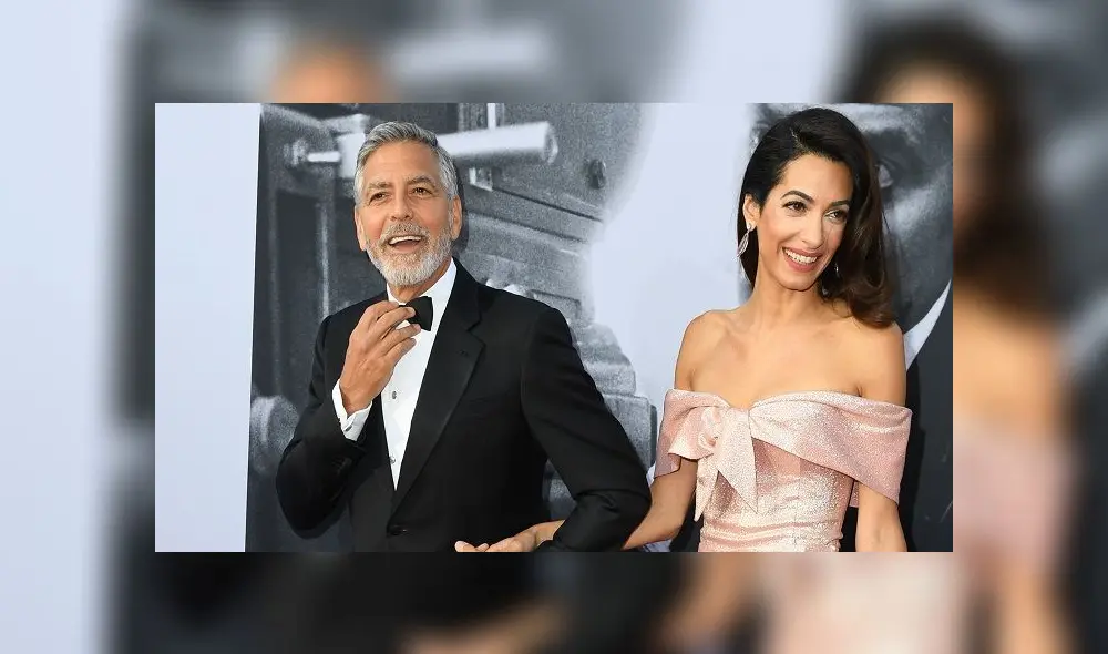 George y Amal Clooney son fotografiados junto a sus hijos en Italia