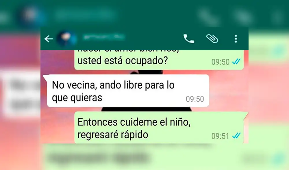 WhatsApp: supuso que su sexy vecina le coqueteaba, pero se llevó tremenda decepción [FOTOS]