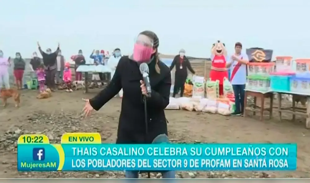 Thais Casalino recibe emotiva sorpresa por su cumpleaños  Foto: captura de Latina