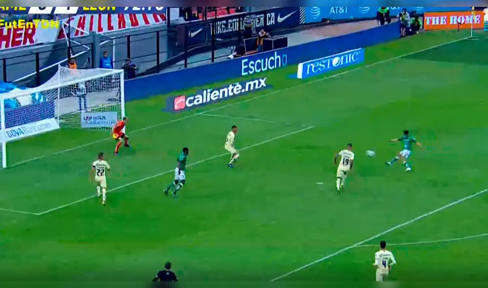 América vs León: Ángel Mena remató dentro del área y aumentó la ventaja de la 'Fiera'