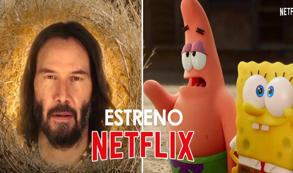 Bob Esponja y el resto de sus amigos estrenarán su última película en el streaming. Foto: Netflix/Composición