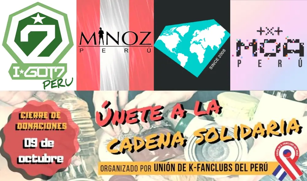 Estos fueron los fanclubs de artistas surcoreanos en Perú que participaron en la colecta para víveres. Foto: Captura Facebook