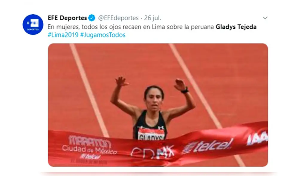 Juegos Panamericanos 2019: así informó la prensa internacional sobre Gladys Tejeda y su medalla de oro.