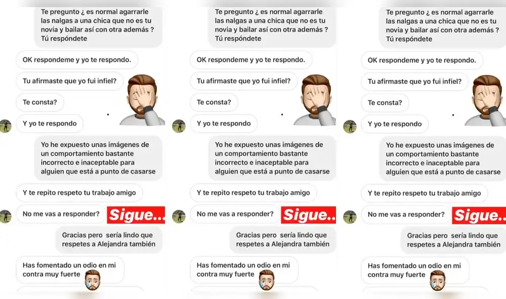 Prometido de Alejandra Baigorria reclama a ‘Peluchín’ y su respuesta no se hace esperar