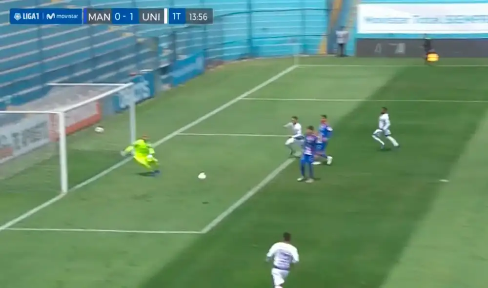 Alejandro Hohberg marcó el primero para Universitario. Foto: Captura/GolPerú