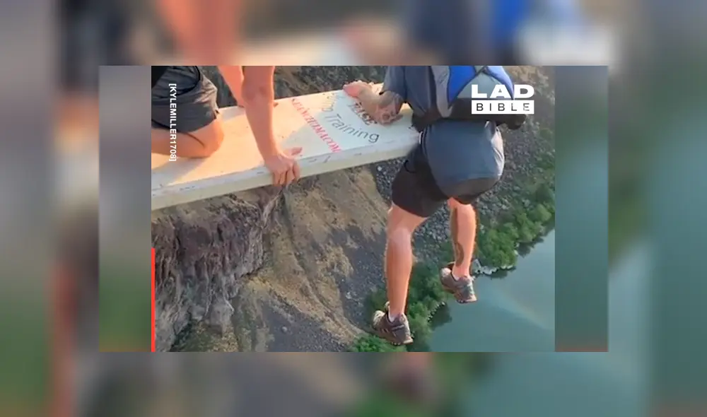Joven realiza reto extremo en el aire y sucede lo impensado. Joven realiza reto extremo en el aire y sucede lo impensado.