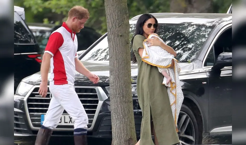 WOKINGHAM, ENGLAND - JULY 10: Prince Harry, Duke of Sussex, Meghan, Duchess of Sussex and Prince Archie Harrison Mountbatten-Windsor attend The King Power Royal Charity Polo Day at Billingbear Polo Club on July 10, 2019 in Wokingham, England. (Photo by Chris Jackson/Getty Images)