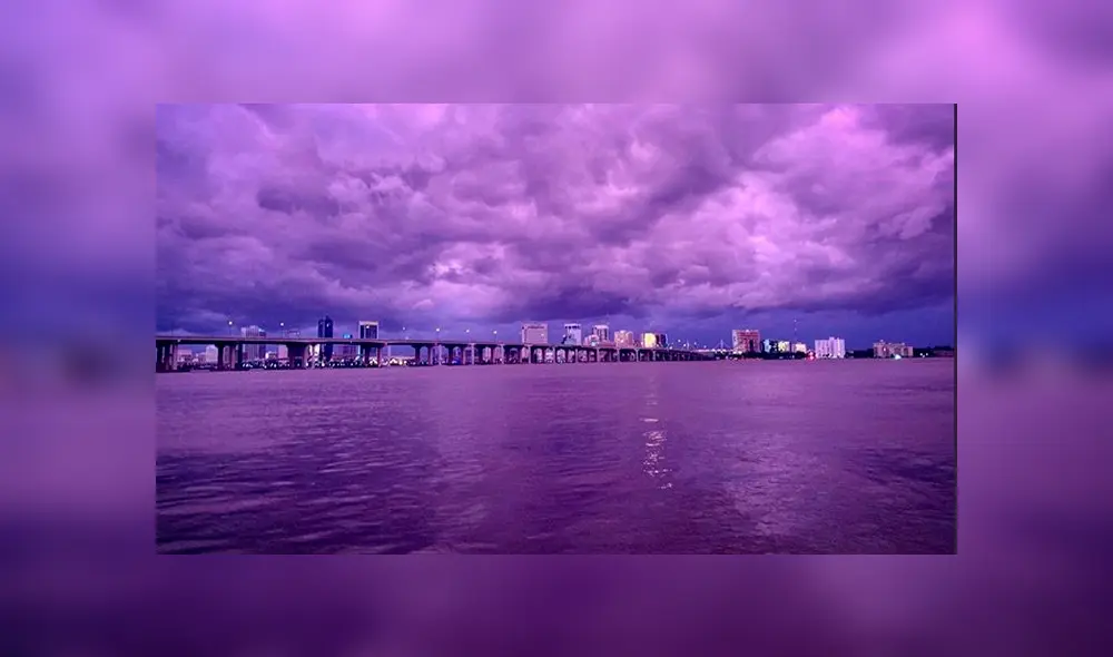 Huracán Dorian: ¿por qué el cielo se volvió púrpura en Florida? Huracán Dorian: ¿por qué el cielo se volvió púrpura en Florida?