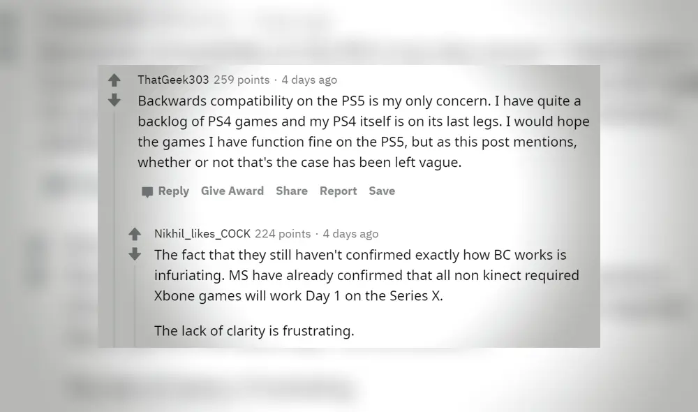Usuarios critican a Sony por la poca claridad de este tipo de sistemas entre los juegos de PS4 y PS5. Usuarios critican a Sony por la poca claridad de este tipo de sistemas entre los juegos de PS4 y PS5.
