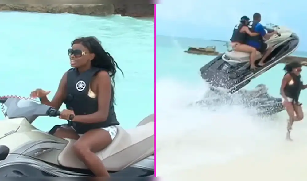 Facebook: mujer se lleva la sorpresa de su vida al subirse a una moto acuática [VIDEO]