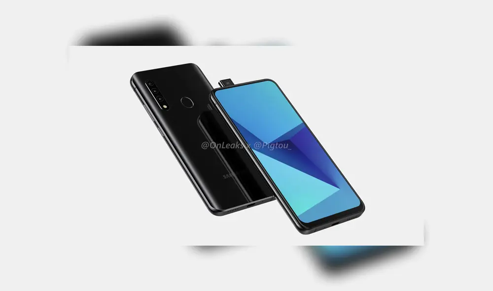 La cámara frontal con mecanismo emergente. | Foto: Pigtou.com / OnLeaks