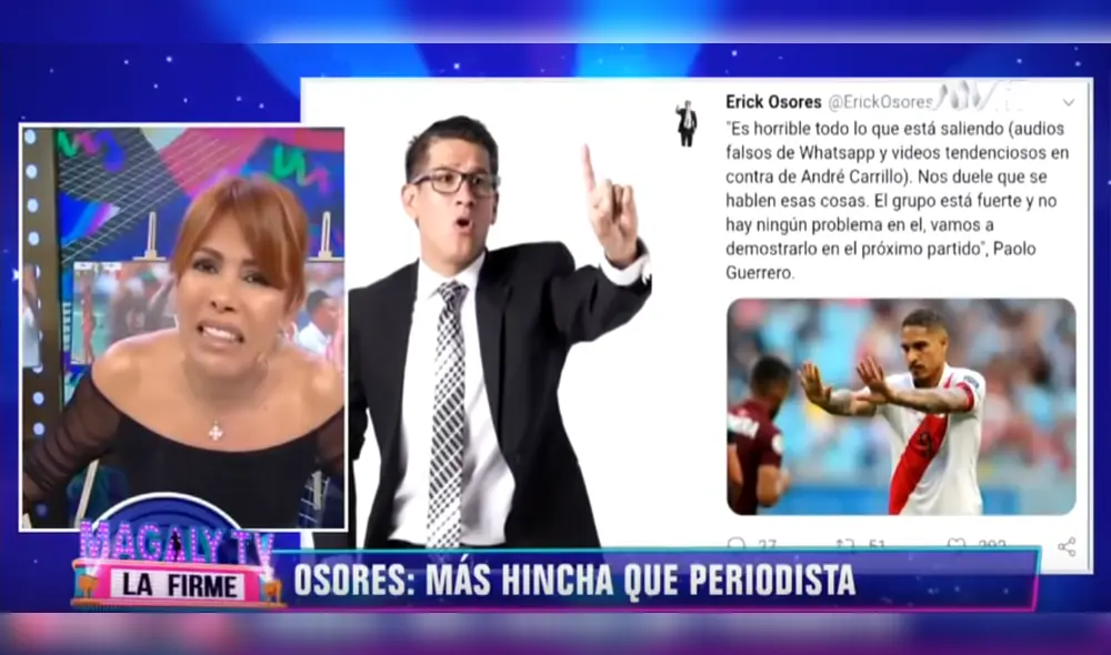 Erick Osores, Magaly Medina, Paolo Guerrero Erick Osores, Magaly Medina, Paolo Guerrero