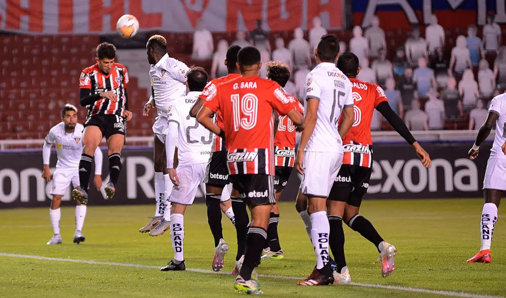 LDU vence a Sao Paulo por la fecha 4 de la Copa Libertadores 2020. (FOTO: EFE). LDU vence a Sao Paulo por la fecha 4 de la Copa Libertadores 2020. (FOTO: EFE).