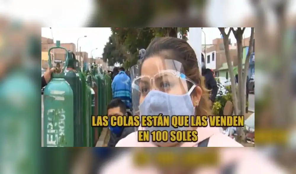 Mujer con familiares con COVID-19 cuenta lo difícil que es recargar los balones de oxígeno. (Foto: Captura de video / ATV Noticias)