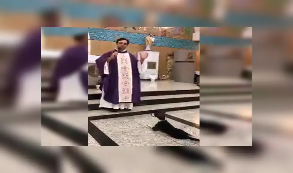 Facebook: perro sorprende al escuchar atento misa que ofrecía un sacerdote dentro de iglesia [VIDEO]