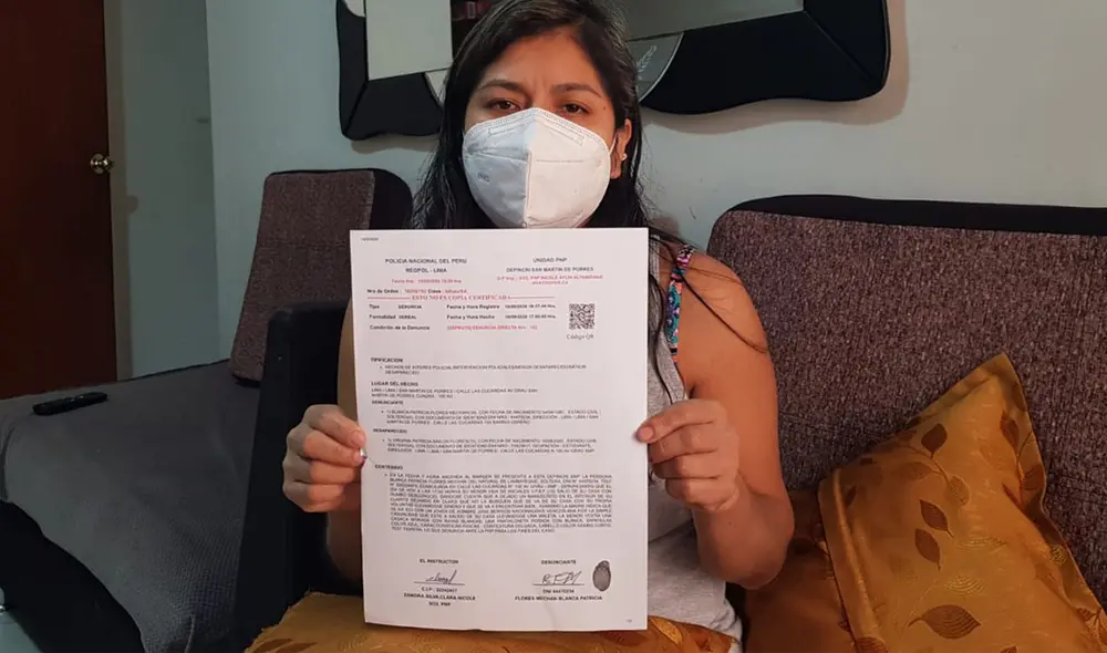 Madre solicita ayuda para encontrar a su hija en SMP | Créditos: Deysi Portuguez / URPI-GLR Madre solicita ayuda para encontrar a su hija en SMP | Créditos: Deysi Portuguez / URPI-GLR