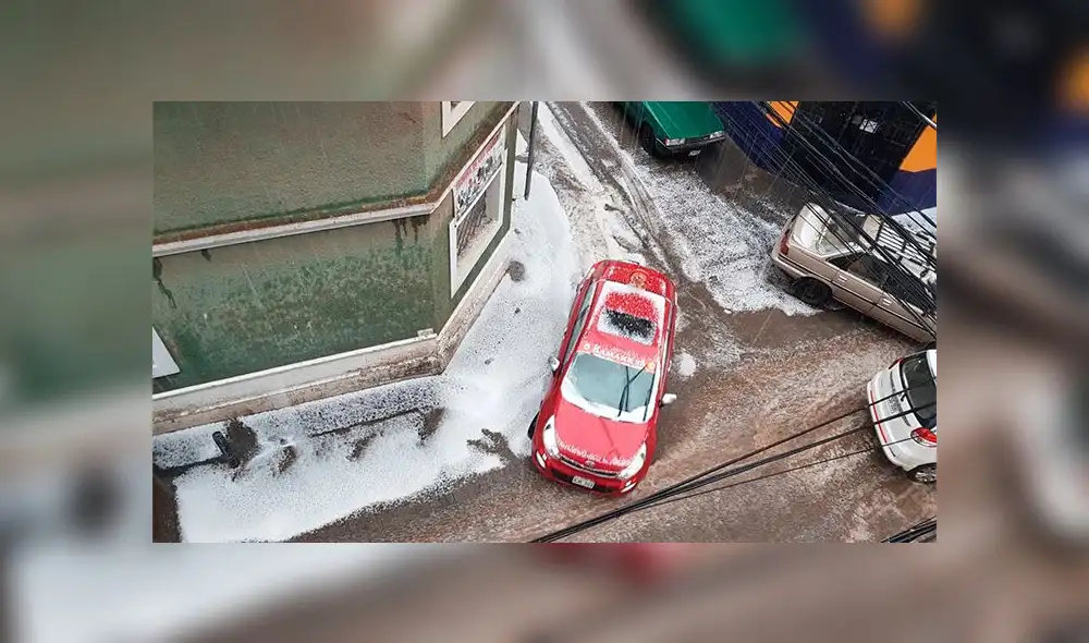 Fuerte granizada se registró en Puno.