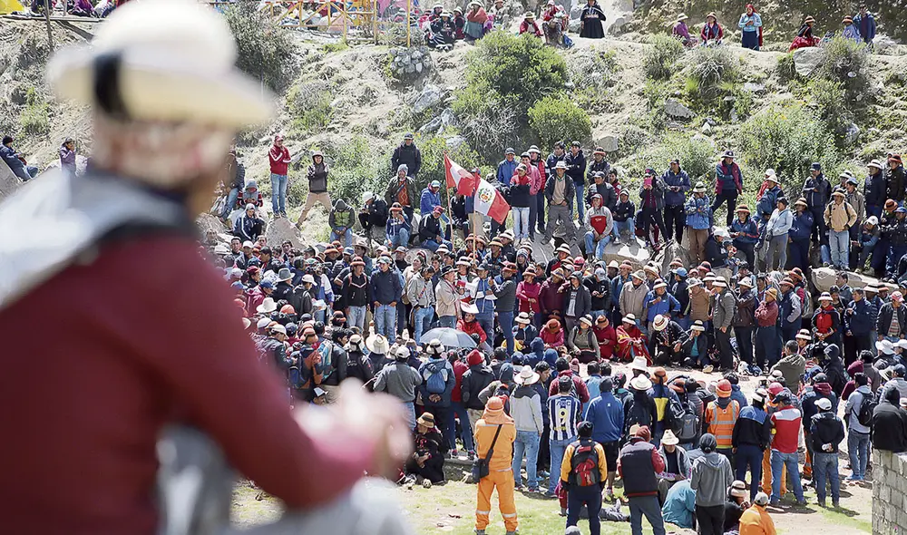 Los ciudadanos de Challhuahuacho exigen canon minero a partir de enero del próximo año. Foto: difusión