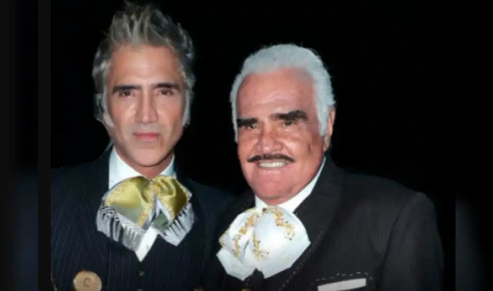 Vicente Fernández y su hijo Alejandro Fernández. Foto: Difusión. Vicente Fernández y su hijo Alejandro Fernández. Foto: Difusión.