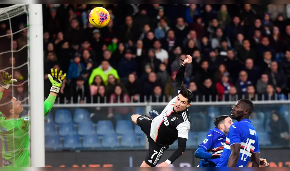 Juventus vs. Sampdoria: gol de Cristiano Ronaldo. Juventus vs. Sampdoria: gol de Cristiano Ronaldo.