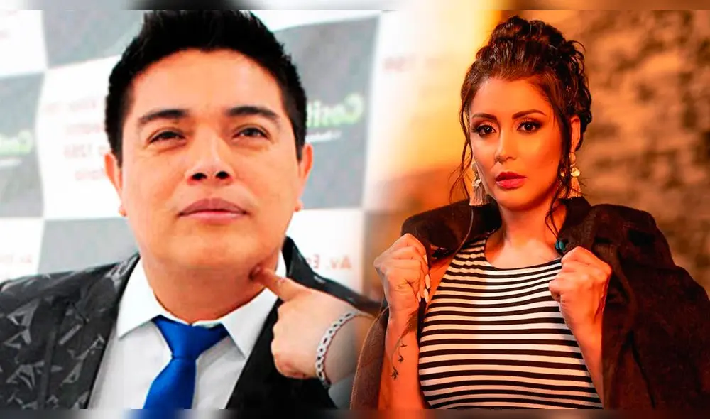 Karla Tarazona responde a Leonard León por afirmar que sus hijos están becados en el colegio. Foto: Composición