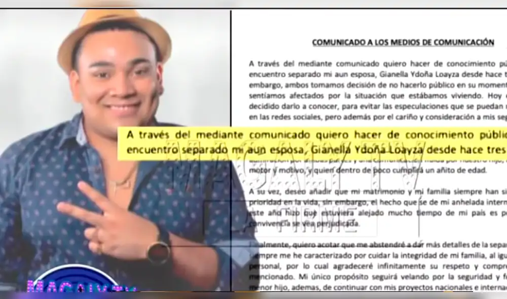 Josimar sorprende al revelar la razón que lo llevó a separarse de su esposa [VIDEO]