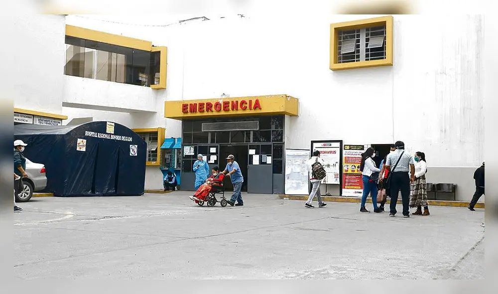 Más ingresos. Hospitales Covid-19 como el Honorio Delgado, tienen más pacientes en UCI.